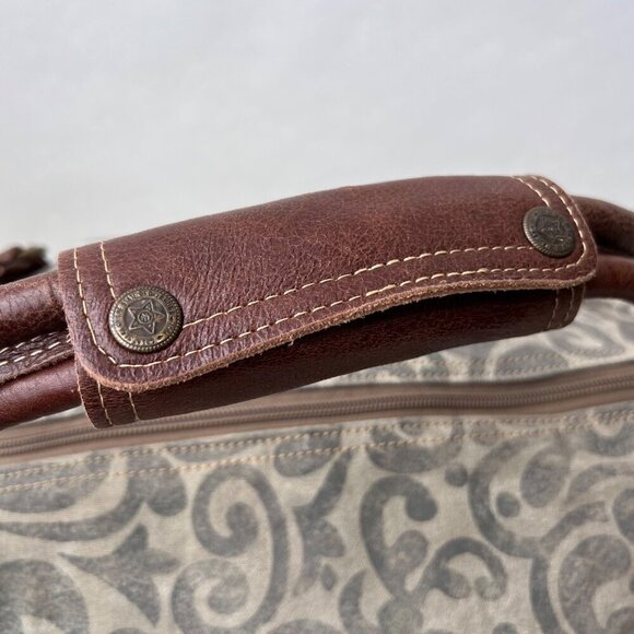 Myra bag Floral prints canvas hair-on leather weekender bag - Picture 5 of 14